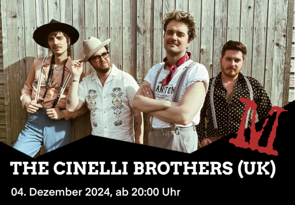 Eintrittspreis für Mitglieder, Schüler:innen und Studierende - The Cinelli Brothers
